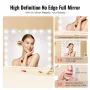 Hollywood Vanity Mirror med lys m/ USB Type C Desktop Wallmount