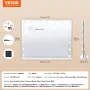 Hollywood Vanity Mirror med lys m/ USB Type C Desktop Wallmount