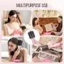 Hair Blow Dryer Brush, Ionic Hot Air Styling Brush with Electroplated Titanium, 2.6" & 2.95" Ceramic Coating Head, 4 in 1 Hair S