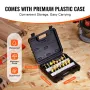 Router Bits Set, 15 Pieces, Carbide Router Bit Kit with 6.35 mm(1/4 Inch) Shank, Plastic Carrying Case, Woodworking Tools for Pr