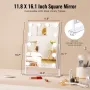 Hollywood Vanity Mirror With Lights, 12 Dimmable Bulbs & 3 Color Lighting Modes, Makeup Mirror with Detachable 5X Magnification,