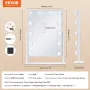 Hollywood Vanity Mirror With Lights, 12 Dimmable Bulbs & 3 Color Lighting Modes, Makeup Mirror with Detachable 5X Magnification,