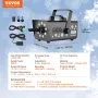 Snow Machine 800W håndholdt hængende sneproducent med LED -lys