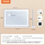Lighted Makeup Mirror 3 Color Vanity w/ USB Desktop Wall-mount 80x55.1 cm