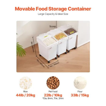 Ingrediens skraldespand, 5,5 gallon kapacitet ingrediens
