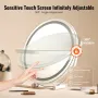 20” Vanity Mirror With Lights, LED Makeup Mirror 3 Color Lighting Modes, with 5X Magnification Mirror, Smart Touch Control, 360°