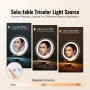 12â €  Vanity Mirror With Lights LED Makeup Round m/ Smart