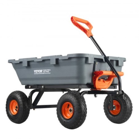 Poly Garden Dump Cart Heavy-Duty yard vogne og vogne 800 lbs 10 "dæk