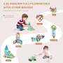 Magnetic Tiles, 62 PCS Magnetic Building Blocks for Kids, Magnet Building Set with Wheel Groups, STEM Sensory Educational Constr