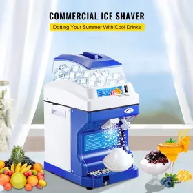 Commercial Ice Shaver 441 LBS/H Ice Shaving Capacity, Ice Shaving Machine with 11 LBS Hopper, Ice Shaver Machine Electric 300W