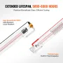 60W CO2 Laser Tube, 49.2 in (1250 mm) Length, 2 in (55 mm) Dia Borosilicate Glass Laser Cutter Tube with Metal Head, 5000-6000hr