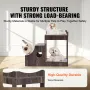 Pet Bunk Bed with Removable Stairs, Dog/Cat Window Perch with Storage, Multi-Level Bed Window Perch Dog Bedside Sleeper Couch, S