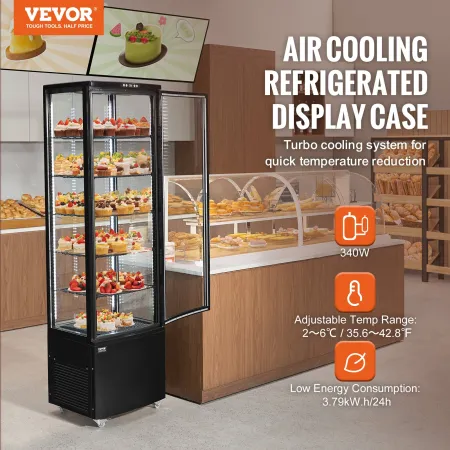 Kølet skærmbageri Display Køleskab 9.8 Cu ft/278L 5-lags
