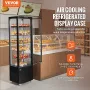 Refrigerated Display Case, 9.8 Cu.Ft./278L Large Pastry Display Case, 5-Tier Commercial Display Refrigerator with LED Lighting, 