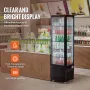 Refrigerated Display Case, 9.8 Cu.Ft./278L Large Pastry Display Case, 5-Tier Commercial Display Refrigerator with LED Lighting, 