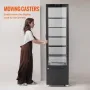 Refrigerated Display Case, 9.8 Cu.Ft./278L Large Pastry Display Case, 5-Tier Commercial Display Refrigerator with LED Lighting, 