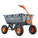 Poly Garden Dump Cart Heavy-Duty yard vogne og vogne 1500 lbs 13 "dæk
