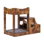 Pet Bunk Bed with Removable Stairs, Dog/Cat Window Perch with Storage, Multi-Level Bed Window Perch Dog Bedside Sleeper Couch, S