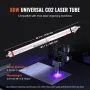 90W CO2 Laser Tube, 49.2 in (1250 mm) Length, 3.1 in (80 mm) Dia Borosilicate Glass Laser Cutter Tube with Metal Head, 10,000hr 