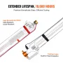 90W CO2 Laser Tube, 49.2 in (1250 mm) Length, 3.1 in (80 mm) Dia Borosilicate Glass Laser Cutter Tube with Metal Head, 10,000hr 