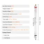 90W CO2 Laser Tube, 49.2 in (1250 mm) Length, 3.1 in (80 mm) Dia Borosilicate Glass Laser Cutter Tube with Metal Head, 10,000hr 