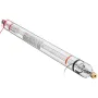 90W CO2 Laser Tube, 49.2 in (1250 mm) Length, 3.1 in (80 mm) Dia Borosilicate Glass Laser Cutter Tube with Metal Head, 10,000hr 