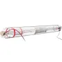 90W CO2 Laser Tube, 49.2 in (1250 mm) Length, 3.1 in (80 mm) Dia Borosilicate Glass Laser Cutter Tube with Metal Head, 10,000hr 