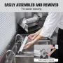 Manual Dough Sheeter Machine, Puff Pastry Sheeter and Fondant Roller, Removable Handle, Panel, Roller for Easy Cleaning, Max 1/2
