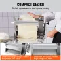 Manual Dough Sheeter Machine, Puff Pastry Sheeter and Fondant Roller, Removable Handle, Panel, Roller for Easy Cleaning, Max 1/2