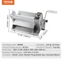 Manual Dough Sheeter Machine, Puff Pastry Sheeter and Fondant Roller, Removable Handle, Panel, Roller for Easy Cleaning, Max 1/2