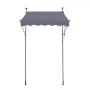 59 x 47" Patio Awning Retractable, Awning Sunshade Shelter with Manual Crank Handle, Outdoor Patio Canopy Sunsetter Deck, Adjust