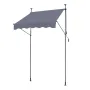 59 x 47" Patio Awning Retractable, Awning Sunshade Shelter with Manual Crank Handle, Outdoor Patio Canopy Sunsetter Deck, Adjust