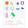 Magnetiske fliser Magnetisk bygning Toy 121 PC'er