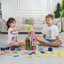 Magnetic Tiles, 121 PCS Magnetic Building Blocks for Kids, Magnet Building Set with 2 Car Bases & 26 Digital Cards, STEM Educati