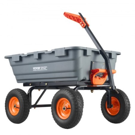 Poly Garden Dump Cart Heavy-Duty yard vogne og vogne 6.48 Cu.ft 1200 lbs