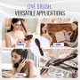 Hair Blow Dryer Brush, 4 in 1 Ionic Hair Dryer Styler and Volumizer with Electroplated Titanium & 65mm Ceramic Coating Oval Barr