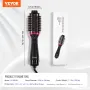 Hair Blow Dryer Brush, 4 in 1 Ionic Hair Dryer Styler and Volumizer with Electroplated Titanium & 65mm Ceramic Coating Oval Barr
