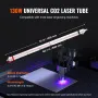 130W CO2 Laser Tube, 65 in (1650 mm) Length, 3.1 in (80 mm) Dia Borosilicate Glass Laser Cutter Tube with Metal Head, 10,000hr W