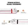 130W CO2 Laser Tube, 65 in (1650 mm) Length, 3.1 in (80 mm) Dia Borosilicate Glass Laser Cutter Tube with Metal Head, 10,000hr W