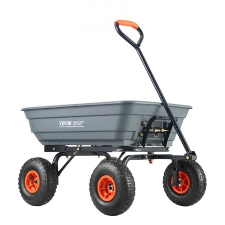 Poly Garden Dump Cart Heavy-Duty yard vogne og vogne 4 cu.ft 600 lbs