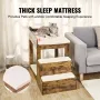 Pet Bunk Bed with Stairs, Dog/Cat Window Perch for High Beds and Couches, Medium Multi-Level 3 Step Dog Seat Platform Sleeper Co