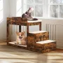Pet Bunk Bed with Stairs, Dog/Cat Window Perch for High Beds and Couches, Medium Multi-Level 3 Step Dog Seat Platform Sleeper Co
