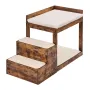 Pet Bunk Bed with Stairs, Dog/Cat Window Perch for High Beds and Couches, Medium Multi-Level 3 Step Dog Seat Platform Sleeper Co