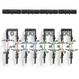 Bike Storage Rack Wall Mount Garage Bike Holder for 8 Bicycles + 7 Helmets