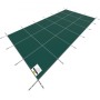 Pool Safety Cover Fits 20x40ft Rectangle Inground Pools, Safety Pool Cover with Drainage Holes, Mesh Solid Pool Cover for