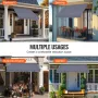 98 x 47" Patio Awning Retractable, Awning Sunshade Shelter with Manual Crank Handle, Outdoor Patio Canopy Sunsetter Deck, Adjust