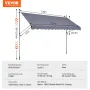 138 x 47" Patio Awning Retractable, Awning Sunshade Shelter with Manual Crank Handle, Outdoor Patio Canopy Sunsetter Deck, Adjus