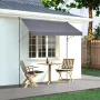 138 x 47" Patio Awning Retractable, Awning Sunshade Shelter with Manual Crank Handle, Outdoor Patio Canopy Sunsetter Deck, Adjus