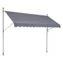 138 x 47" Patio Awning Retractable, Awning Sunshade Shelter with Manual Crank Handle, Outdoor Patio Canopy Sunsetter Deck, Adjus