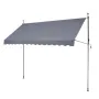 138 x 47" Patio Awning Retractable, Awning Sunshade Shelter with Manual Crank Handle, Outdoor Patio Canopy Sunsetter Deck, Adjus